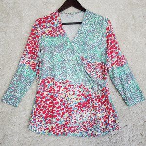 Boden Multicolor Blouse - Red, Green, Gray